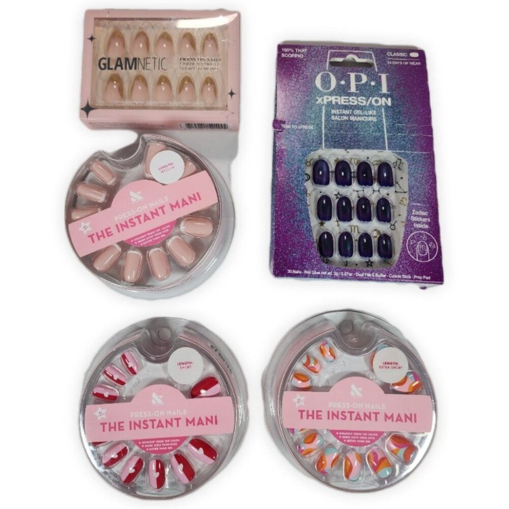OLIVE + JUNE, GLAMNETIC, OPI Press On Nails - Lot